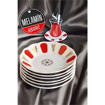 Modacar 48 Adet Melamin Çay Tabağı 717973 Koyu Mavi