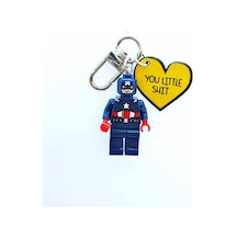 Captain Brick Kaptan Amerika Charmlı Anahtarlık Eğlenceli Ve Şı