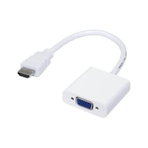 Hdmı To Vga Hdmi To Vga Adaptör Çevirici Dönüştürücü Beyaz
