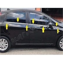 Markadan Fiat Grande Punto Krom Cam Çıtası 2005 Sonrası 6 Parça   P