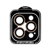 Joko Apple iPhone Uyumlu, 14 Pro Max Pvd Metal Kamera Lens - Turuncu Çok Renkli