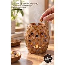 5 Adet Seramik Buhurdanlık 12 X 10 Cm Seramik Tütsülük, Masaüstü Aromaterapi, Incense Burner