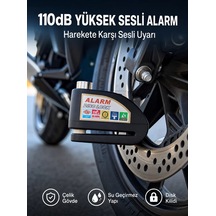 Yüksek Sesli 110db Çelik Disk Kilidi Su Geçirmez Yeni Nesil Diğer