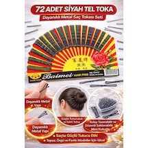 72 Adet Siyah Tel Toka Saç Tokası Dayanıklı Metal Saç Teli Toka Seti Açık Kahve