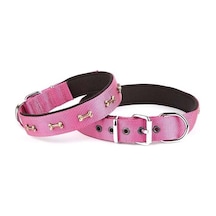 Doggie Comfort Dokuma Kemikli Köpek Boyun Tasması L Mor 3x47