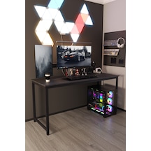 Siyah 160x60 Oyuncu Masası, Bilgisayar Masası, Gamer Masası, Gaming Masa, Metal Ayaklı - Ss-160 Siyah Siyah 160x60 Oyuncu Masası, Bilgisayar Masası, Gamer Masası, Gaming Masa, Metal Ayaklı - Ss-160 Siyah