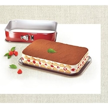 Delibake Dikdörtgen Kelepçeli 36 X 24 Cm Kek Kalıbı - 2100104743 .