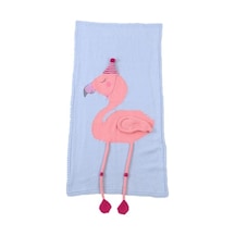 Sones Flamingo Örgü Battaniye Karikatür Uyku Tulumu Ölçü: 60x120cm Mavi
