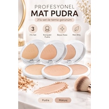 Profesyonel Mat Pudra Seti 3'lü