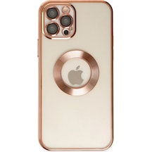 Newface Apple Uyumlu iPhone 12 Pro Kılıf Slot Silikon - Rose Gold Rose gold