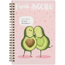 Bruno Visconti Spiralli Karton Kapak Defter, А5, "avocado Love" 120 Sayfa Noktalı