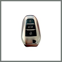 Bezos Peugeot 208-308-508-2008-3008-5008 Anahtar Uyumlu Silikon Oto Anahtar Kumanda Kabı Kılıf Füme Mmbz