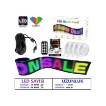 Wearfitpro Matrix Led Panel Cama Yapışan Telefon Kontrollü Otomobil Led,tırcı Kamyon Led Uznluk60cm-geniş12cm