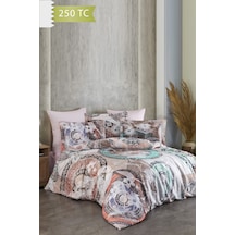 Varol 250 Tc Bambu Karışımlı Pamuk Saten Nevresim Takımı Çift Kişilik - Fiosole Çok Renkli