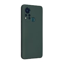 İnfinix Hot 11s Kılıf Nano İçi Kadife Silikon - Koyu Yeşil -
