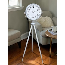 Büro Ev Ofis Dekoru İçin Ayaklı Beyaz Soft Stil Tripod Saat Diğer