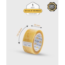 1 Adet Hotmelt Şeffaf Koli Bandı 50mm X 100mt Güçlü Yapışkan