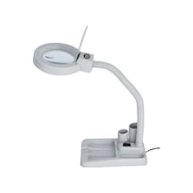 Beyaz Esnek 5x / 10x 40 Led Işıklı Büyüteç Lamba Büyüteç Okuma Çalışma Lehim Masa Lambası A808 Hmngoxxtptpr
