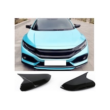 Honda Civic Fc5 2016-2021 Batman Yarasa Ayna Kapağı Parlak Siyah Sportif Yan Ayna Kaplaması
