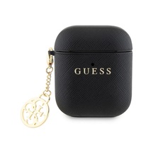 Guess Halkalı Pu Saffiano Su Mühürlü Airpods Uyumlu 1/2 Kılıfı 303425130 Siyah