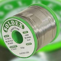 Soldex Sn96.5 Ag3 Cu 0.5 0.75Mm 500Gr Kurşunsuz Lehim Teli