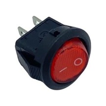 Tuşlu Anahtar Mını Yuvarlak Kırmızı Işıksız 2 Fiş On-off 3a 250v / 6a 125v Ac 16 Mm Kcd5