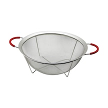 28cm Tel Sepet Metal Süzgeç Silikon Kılıflı Kulp Metal Çerçeve - Ayak Go-53-vice 01394 Çok renkli