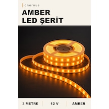Onerous 3 M 12v Amber Led Şerit, Yapışkanlı