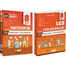 Gizli 2025 8. Sınıf Lgs Matematik + Fen Bilimleri Alıştırmalı Soru Bankası Seti 2 Kitap