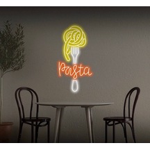 Pasta Yazılı Ve Şekilli Neon Tabela Turuncu