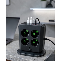 8 Priz 4 Usb 2 Type-c Çocuk Korumalı Güç Dağıtıcı Uczza105priz-5 0