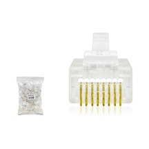 Cat5 Konnektör Ez Rj45 Delikli 100lü Paket Şeffaf Hdx5062 Tg-v 9144