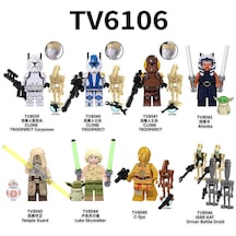 Tek Satış Yıldız Savaşı Figürleri Yapı Taşları Luke Skywalker C-3po Ig88-aat Ahsoka Clone Trooper Minifigures  ları Tv6106