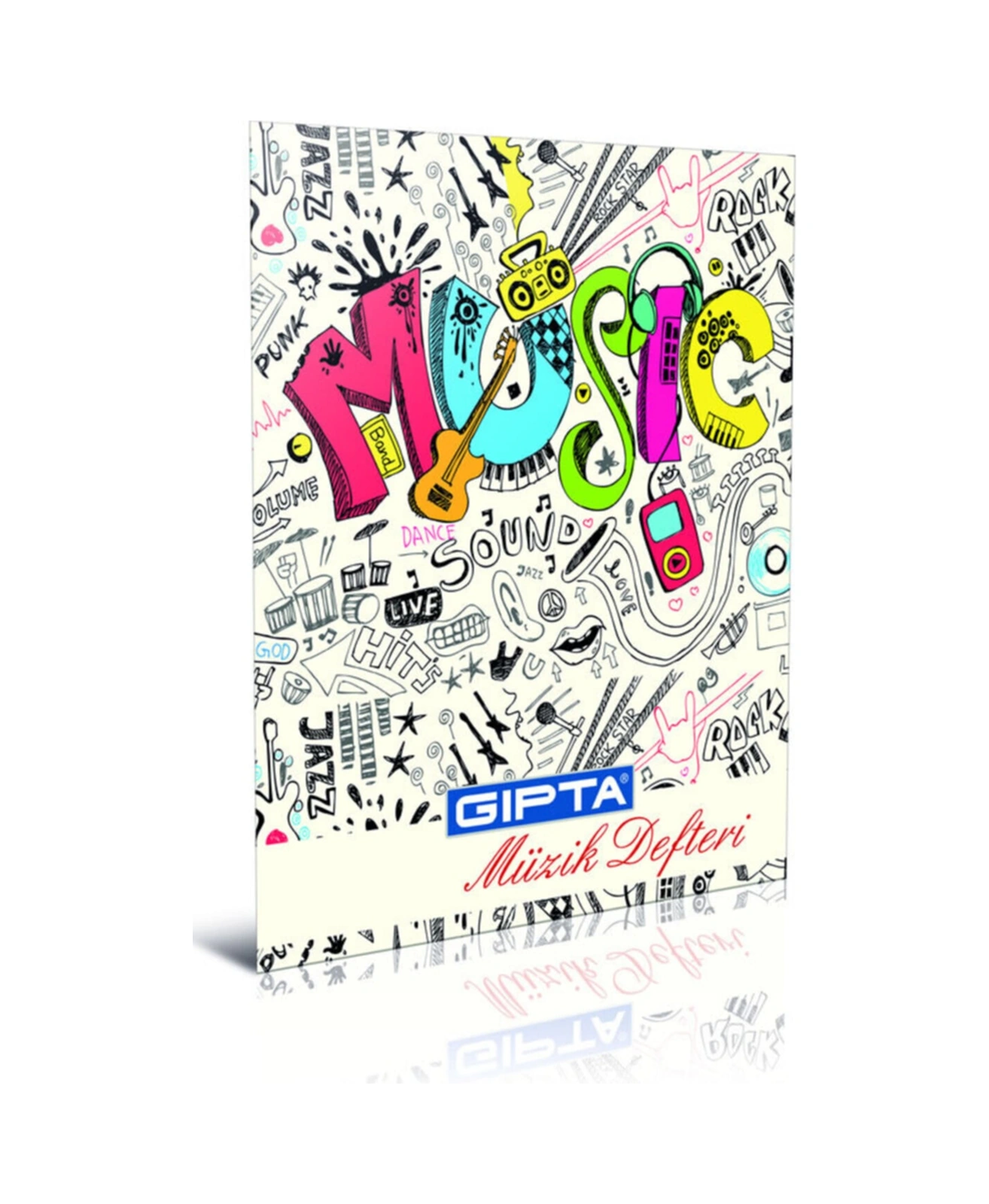Tel Dikişli Karton Kapak Müzik Defteri 17x24cm 40 Yaprak 6 Lı Paket 2910