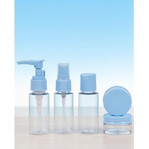 5'li Seyahat Dolum Şişe Seti 30 Ml Taşıma Çantalı