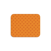 Turuncu Renkli Kalpli Desenli Ergonomik Mouse Pad, Kaymaz Yüzey İle Ev Ve Ofis Kullanımı İçin İdeal