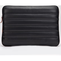 Kapitone Laptop Kılıfı 15.6 & 16 İnç Düz Siyah