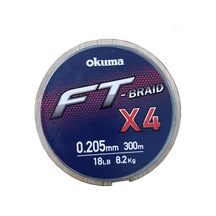 Okuma Ft- 4 Braided Line 300 Mt Grey Örgü İp 0,205mm
