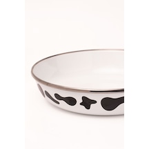 Mötilda Emaye Bowl Tabağı - Bowl Kase - Salata Kasesi - Sunum Kasesi 21cm Bej - Krem