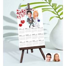 Kişiye Özel 15X21 Cm Fotoğraf Kartlı Evleniyoruz Karikatürlü Şöva N11.110