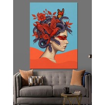 Ahşap Tablo Medusa Çizimi