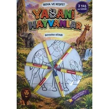 Boya Keşfet- Yabani Hayvanlar Boyama Kitabı - Qhdh-901253