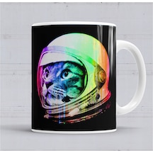 Astronot Cats Kedi Kupa Bardak Porselen Karışık