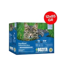 Bozita Kısırlaştırılmış Sos İçinde Yaş Kedi Maması Multibox 12x85 Gr