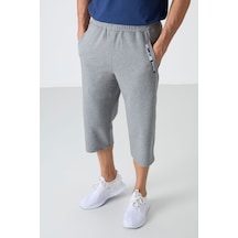 Tommylife Tommy Life Gri Melanj Ön Cep Detaylı Standart Kalıp Klasik Paça Erkek Kapri - 83092 GRI MELANJ