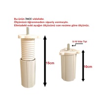 Vida Ölçüsüne Dikkat - Orta Mobilya Koltuk Kanepe Baza Destek Ayağı Tek Adet Beyaz 10 Cm 5/16 Vida Beyaz