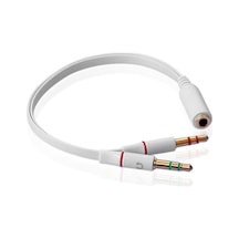 3.5 MM Altın Uçlu Stereo Kulaklık Dönüştürücü Çoklayıcı Kablo 20 CM