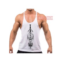 Tarzsokak Gym Tank Top Fitness Sporcu Atleti Gym99 Beyaz