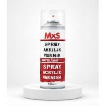 Mxs Akrilik Mat Vernik Spreyi 400 Ml Şeffaf Koruyucu Son Kat Siyah