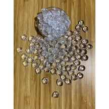 Şeffaf Oya, Abiye, Havlu, Takı, Örgü Vb. El İşleme Plastik Gözyaşı Damla Boncuk. 25gr. Tahmini 195 Adet.